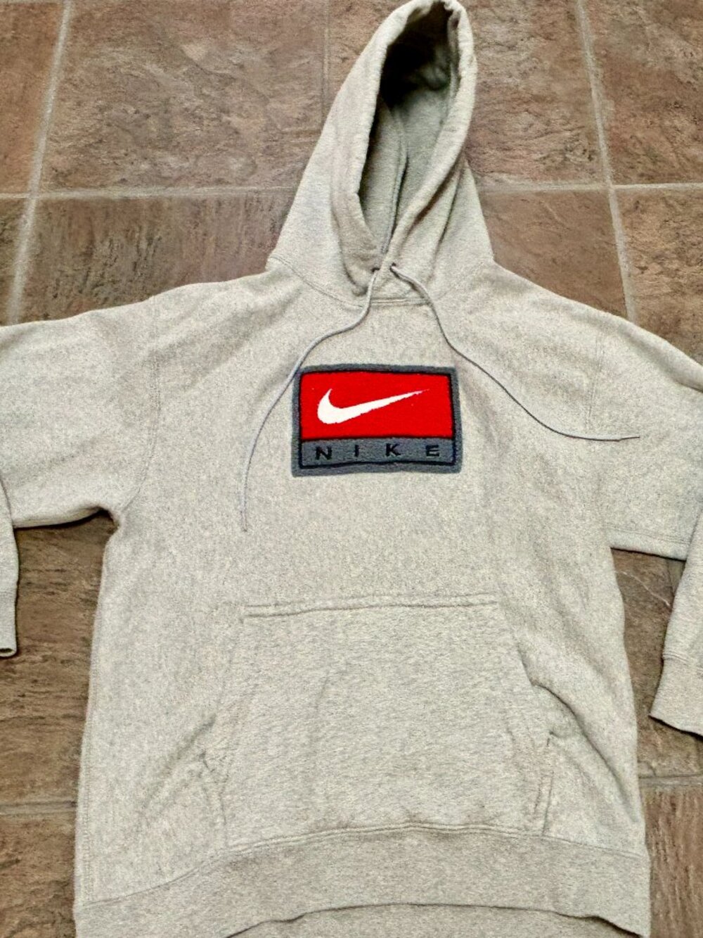 ~~Vintage Nike Hoodie Sweatshirt Men' Small RED Chenille Swoosh Pullover..VGUC!!